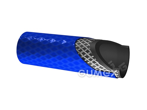 Tlaková hadice na vzduch pro ruční nářadí CX AIR, 6/10,5mm, 18bar, extra flexibilní, PVC/PVC, -15°C/+60°C, modrá